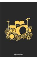 Drumset Instrument Art Graphic Notebook