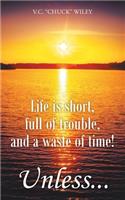 Life is short, full of trouble, and a waste of time! Unless...