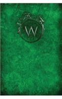 Monogram W Any Day Planner Notebook: Blank Scheduler Organizer