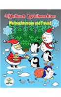 Malbuch Weihnachten - Weihnachtsmann und Freund
