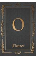 O: Letter Journal Monogram Minimalist Lined Notebook To Do List Undated Daily Planner for Personal and Business Activities with Check Boxes to Help you