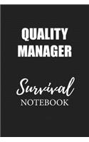 Quality Manager Survival Notebook: Small Undated Weekly Planner for Work and Personal Everyday Use Habit Tracker Password Logbook Music Review Playlist Diary Journal