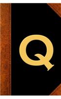2020 Weekly Planner Monogram Q Personalized Monogram Q Vintage Style 134 Pages