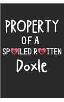 Property Of A Spoiled Rotten Doxle: Lined Journal, 120 Pages, 6 x 9, Doxle Dog Gift Idea, Black Matte Finish (Property Of A Spoiled Rotten Doxle Journal)