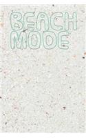 Beach Mode: Blank College Ruled Lined Logbook Writing Journal