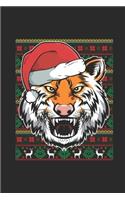 Ugly Christmas - Tiger: Blank Lined Notebook - Journal for Ugly Christmas Gift And New Year Gift Idea