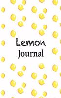 Lemon Journal 6 X 9 Blank Lined Journal, Notebook, Diary (110 Pages) for Women and Girls