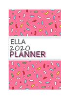 Ella: : 2020 Personalized Planner: One page per week: Pink sprinkle design