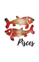 Pisces: Pisces Grimoire Spellcasting Journal Red