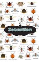 Sebastian: Bug Insects Personalized Name Notebook Journal Diary Sketchbook with 120 Lined Pages 6x9