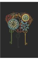 Steampunk Clock and Keys Journal: Jot Down Your Ideas, Thoughts, Experiences, Dreams and Goals(6 Steampunk Journals)