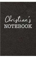 Christian's Notebook: Personalized Scrapbook for Men