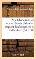 Examen de la Charte Dans Ses Articles Réservés