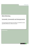 Semantik, Grammatik und Interpretation