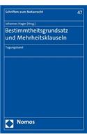 Bestimmtheitsgrundsatz Und Mehrheitsklauseln