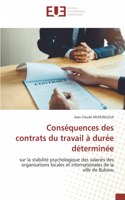 Conséquences des contrats du travail à durée déterminée