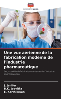 vue aérienne de la fabrication moderne de l'industrie pharmaceutique