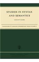 Studies in Syntax and Semantics