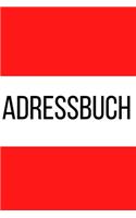 Adressbuch: Notizbuch, Adress-Buch, Adressbuch und Telefonbuch für Ihre Kontakte - 124 Seiten Größe 6x9 rot/weiß