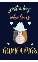 just a boy who loves guinea pigs journal - notebook for guinea pig lovers - birthday gift for hamster lovers