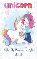 Unicorn Color By Numbers For Kids Ages 4-8