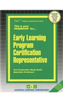 Early Learning Program Certification Representative: Passbooks Study Guide