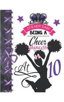 It's Not Easy Being A Cheer Princess At 10: Rule School Cheerleading Blank Doodling & Drawing Art Book Sketchbook Journal For Girls