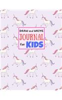 Draw and Write Journal for Kids: Cute Unicorn Matte Cover Design for Drawing, Creative Writing, Doodling, Creating Your Own Story, Illustration Book and Diary (Perfect Gift for Kids