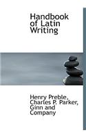 Handbook of Latin Writing