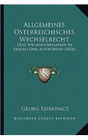 Allgemeines Osterreichisches Wechselrecht