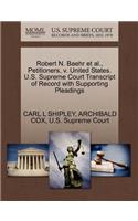 Robert N. Baehr Et Al., Petitioners, V. United States. U.S. Supreme Court Transcript of Record with Supporting Pleadings