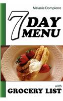 7 Day Menu with Grocery List