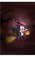 The Impish Witch Grid Notebook: 150 Page Grid Notebook Journal Diary