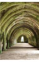 Vaulted Cellar Fountains Abbey Ruins Yorkshire England Journal: 150 Page Lined Notebook/Diary