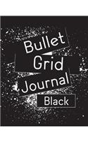 Bullet Grid Journal Black: Dot Grid Journal Sketchbook