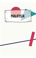 Malaysia: Liniertes Reisetagebuch Notizbuch oder Reise Notizheft liniert - Reisen Journal für Männer und Frauen mit Linien