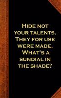 2020 Daily Planner Ben Franklin Quote Hide Talents Vintage Style 388 Pages: 2020 Planners Calendars Organizers Datebooks Appointment Books Agendas