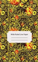 Steampunk Theme Art Wide Ruled Line Paper