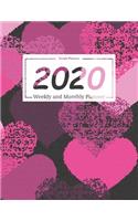 2020 Planner Weekly and Monthly: Calendar Schedule + Agenda - Inspirational Quotes - January to December: Love Pink Cover (2020 Simple Planners)