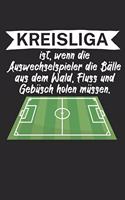 Kreisliga ist wenn die Auswechselspieler die Bälle aus dem Wald Fluss und Gebüsch holen müssen