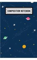 Galaxy Wide Ruled Composition Notebook: Galaxy Blank College Ruled Composition Notebook - 110 Pages - Pocket Size 6x9