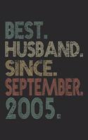 best. Husband. Since. September. 2005.: 14th Wedding Anniversary Gift Best Husband Since September Journal/Notebook Blank Lined Ruled 6x9 100 Pages