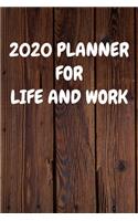 2020 Planner for Life And Work: Cool Wood Themed Daily Weekly Monthly 2020 - 2021 Planner / Organizer / Diary - Christmas Gift