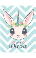 I'm a unicorn: Large Cute Composition Unicorn Notebook for Girls, Rainbow Daily Creative Writing and Drawing Journal for Kids and Teens, 120 college ruled pages
