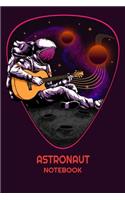 Astronaut Notebook: Outer Space Astronaut Playing Guitar On The Moon between planets Musician Notebook, Journal Interior 120 lined pages. Size 6"x 9" - Great for Writin