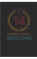 14 Years Of Being Awesome: Graph Paper Notebook - Awesome Birthday Gift Idea