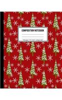 Composition Notebook: Christmas Tree Notepad College Ruled