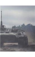 Military Tanks Notebook Large Size 8.5 x 11 Ruled 150 Pages