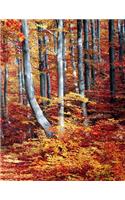 Fall Composition Book: 8.5 x 11 Wide Ruled Line Paper 200 pages (100 sheets)