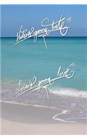 Haters gonna hate, Lovers gonna Love: 6x9 Inch Lined Journal/Notebook - Turquoise, Blue, Caribbean sea, Ocean, Beach, Tropical, Calligraphy Art with photography, Gift idea